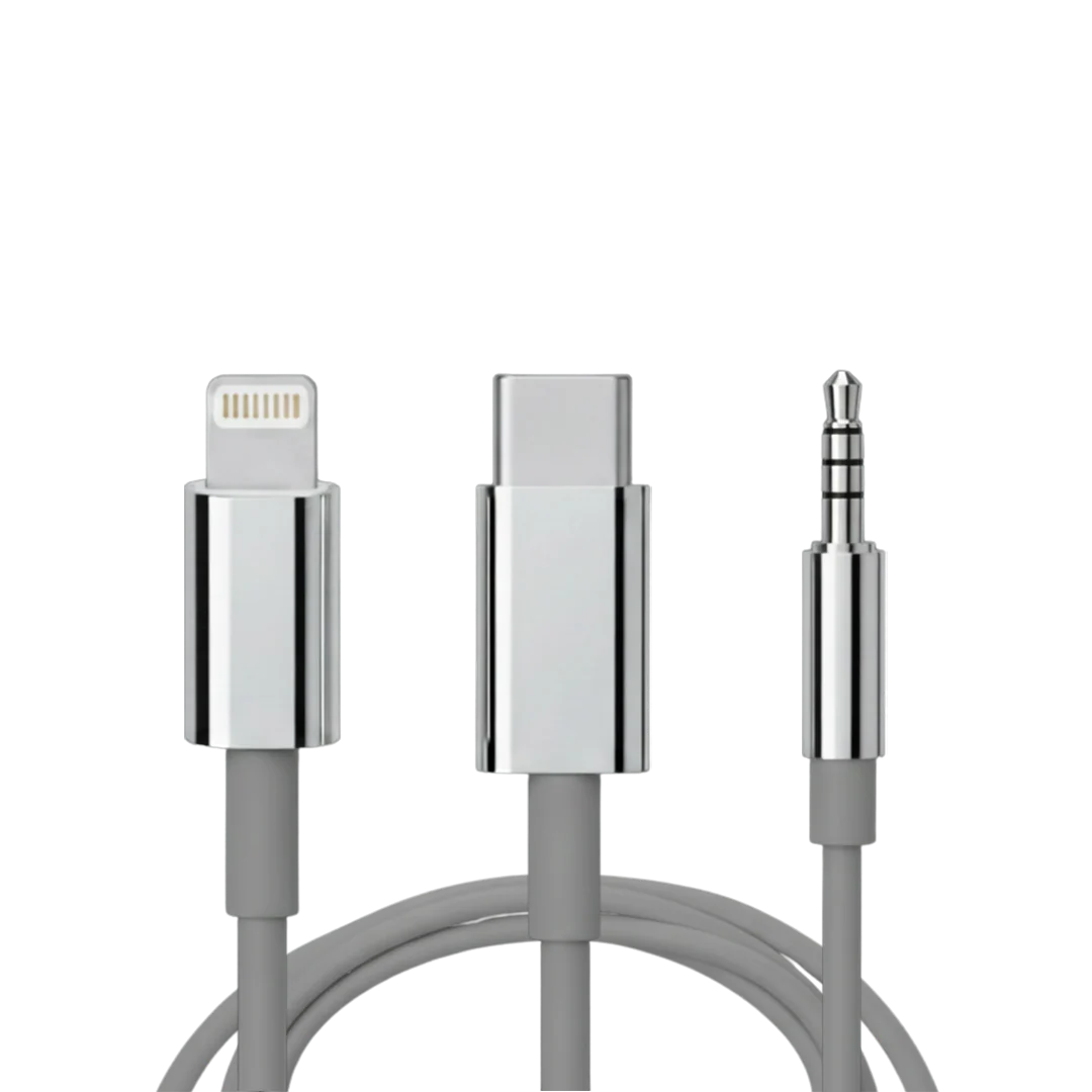 Lightning, USB-C and 3.5 mm connector options